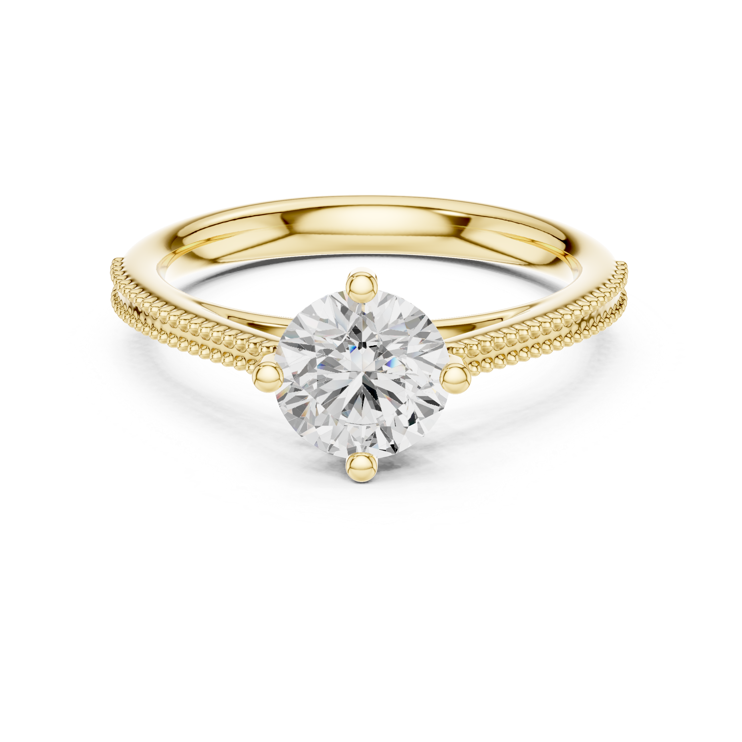0.75 Carat Round Cut Lab-Grown Diamond Solitaire Ring in 14K / 18K Gold , VVS1 Clarity – SGL Certified