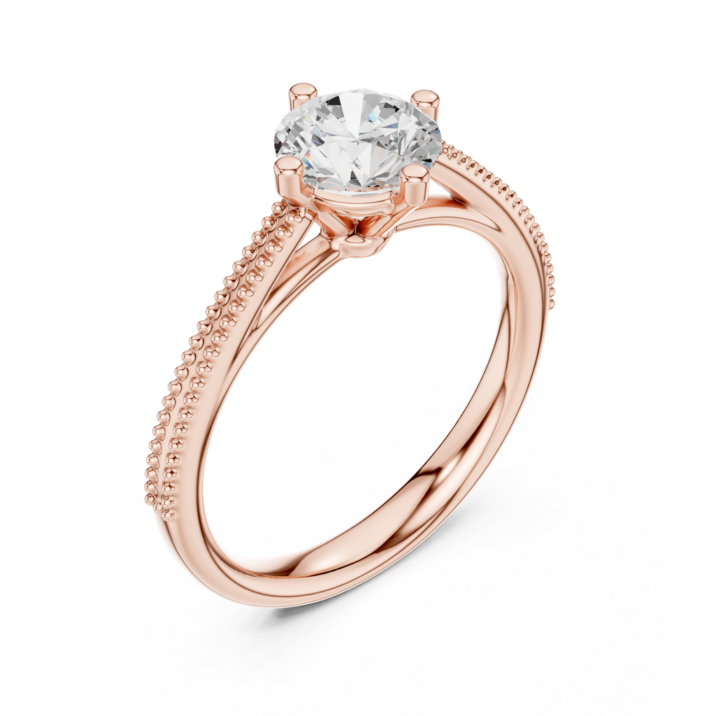 0.75 Carat Round Cut Lab-Grown Diamond Solitaire Ring in 14K / 18K Gold , VVS1 Clarity – SGL Certified