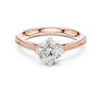 0.75 Carat Round Cut Lab-Grown Diamond Solitaire Ring in 14K / 18K Gold , VVS1 Clarity – SGL Certified