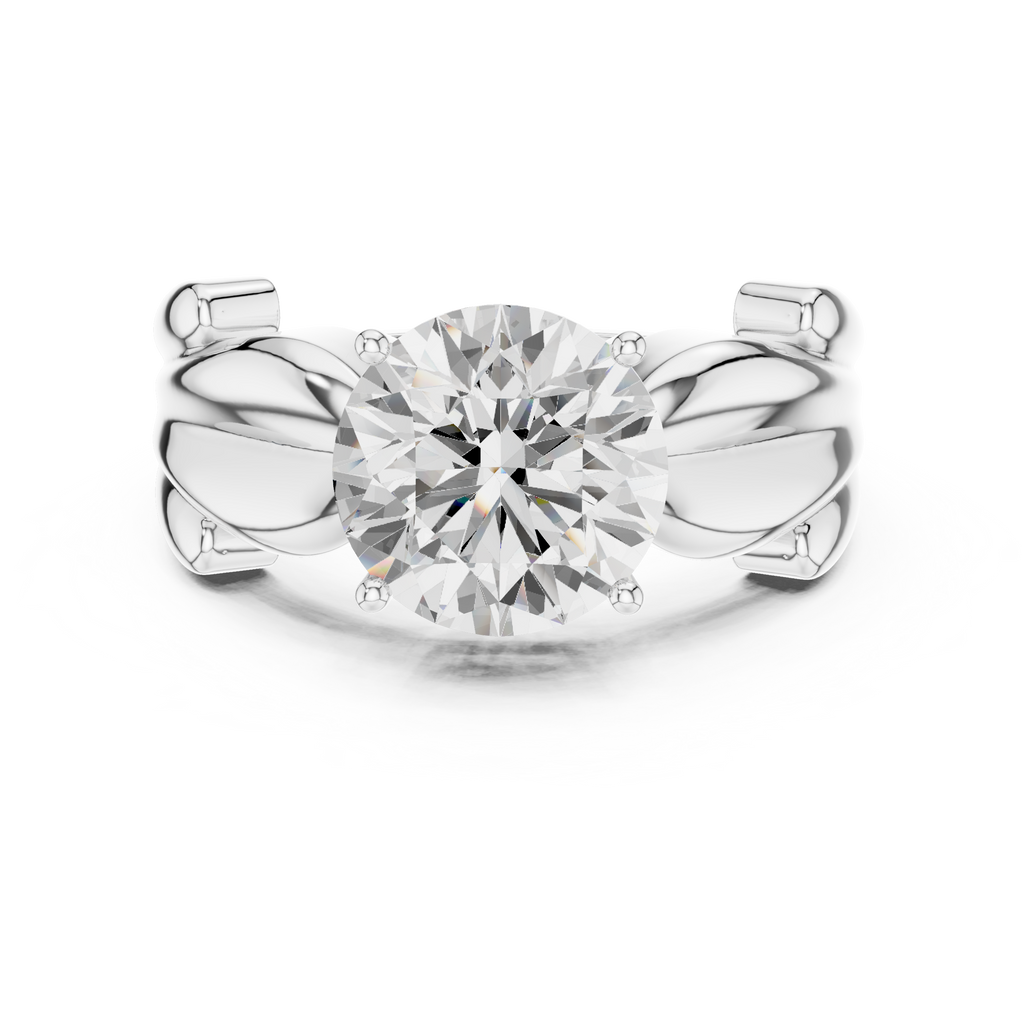2.50 Carat Round Cut Lab-Grown Diamond Solitaire Ring in 14K / 18K Gold , VVS1 Clarity – SGL Certified