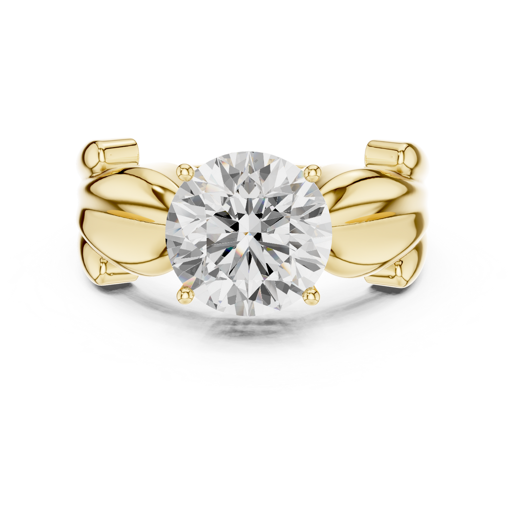 2.50 Carat Round Cut Lab-Grown Diamond Solitaire Ring in 14K / 18K Gold , VVS1 Clarity – SGL Certified