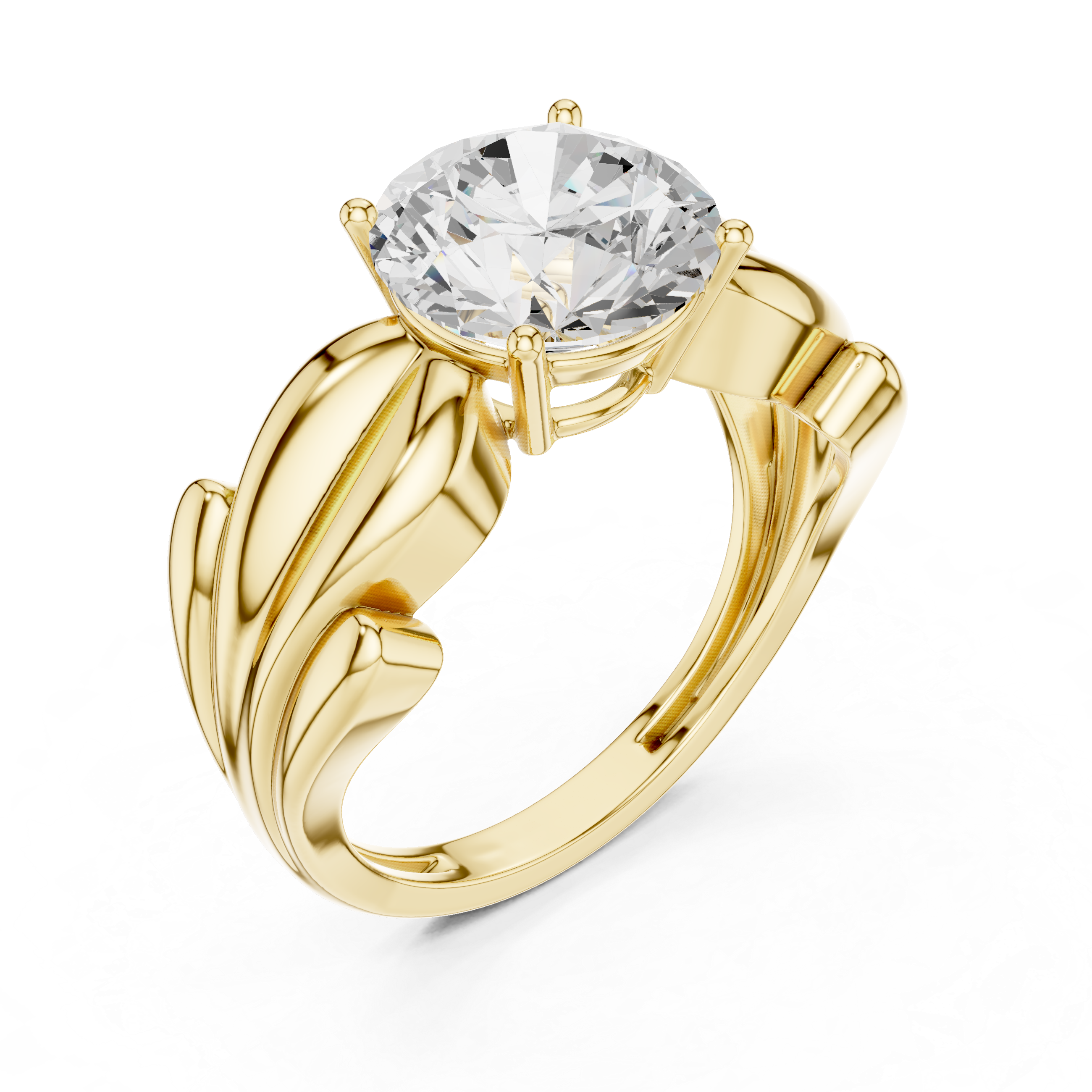 2.50 Carat Round Cut Lab-Grown Diamond Solitaire Ring in 14K / 18K Gold , VVS1 Clarity – SGL Certified