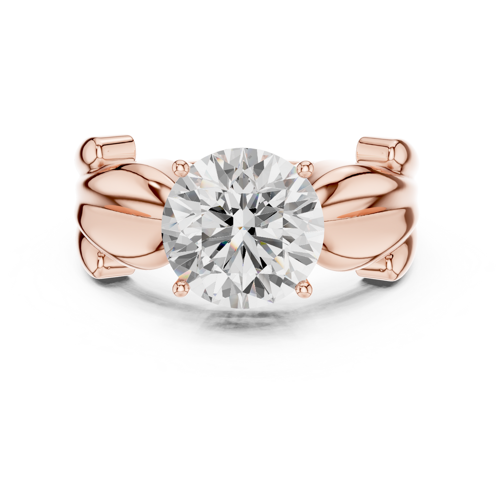 2.50 Carat Round Cut Lab-Grown Diamond Solitaire Ring in 14K / 18K Gold , VVS1 Clarity – SGL Certified