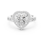 2.90 Carat Heart Cut Lab-Grown Diamond Solitaire Ring in 14K / 18K Gold , VVS1 Clarity – SGL Certified