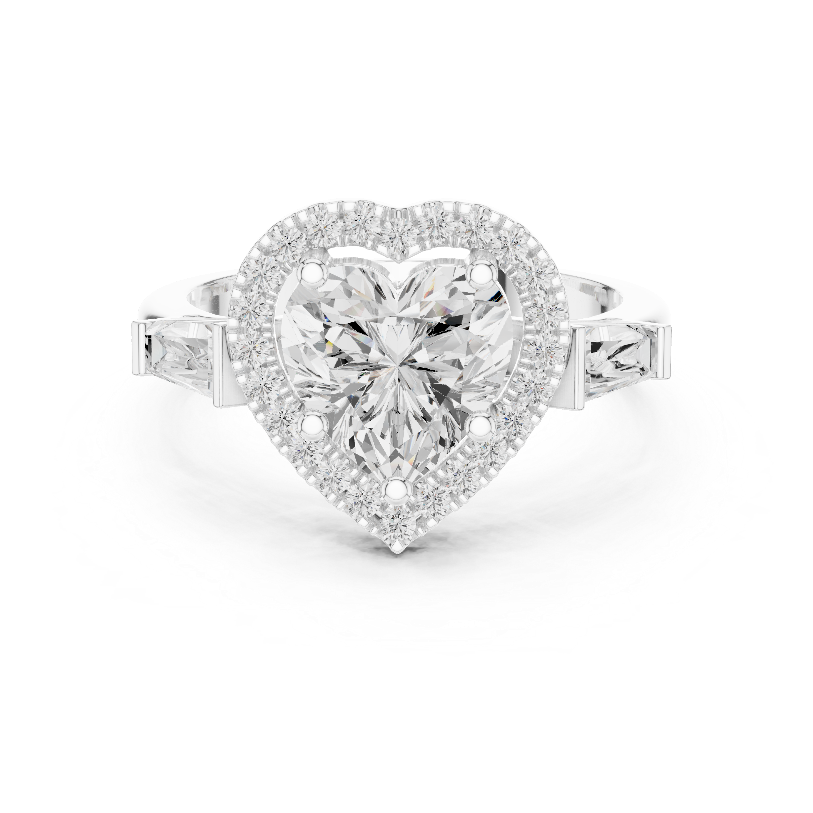 2.90 Carat Heart Cut Lab-Grown Diamond Solitaire Ring in 14K / 18K Gold , VVS1 Clarity – SGL Certified
