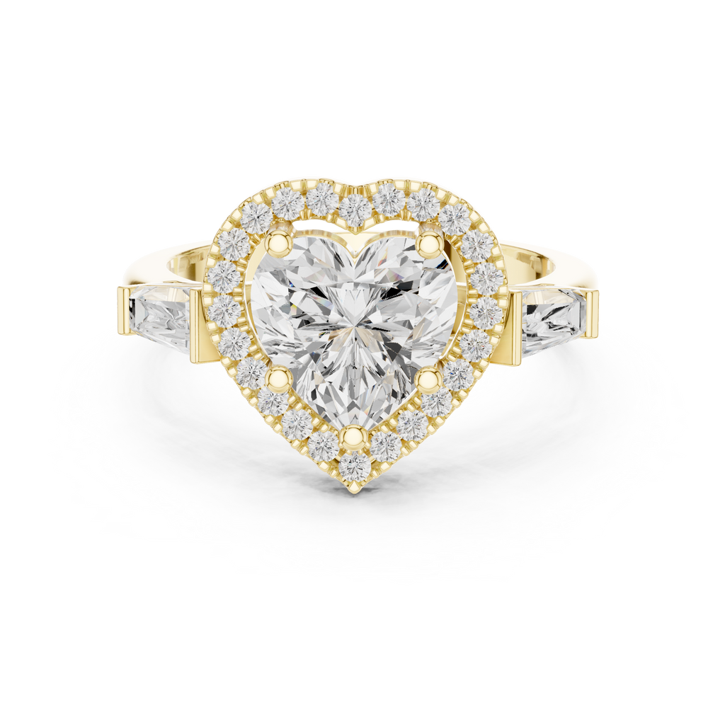 2.90 Carat Heart Cut Lab-Grown Diamond Solitaire Ring in 14K / 18K Gold , VVS1 Clarity – SGL Certified