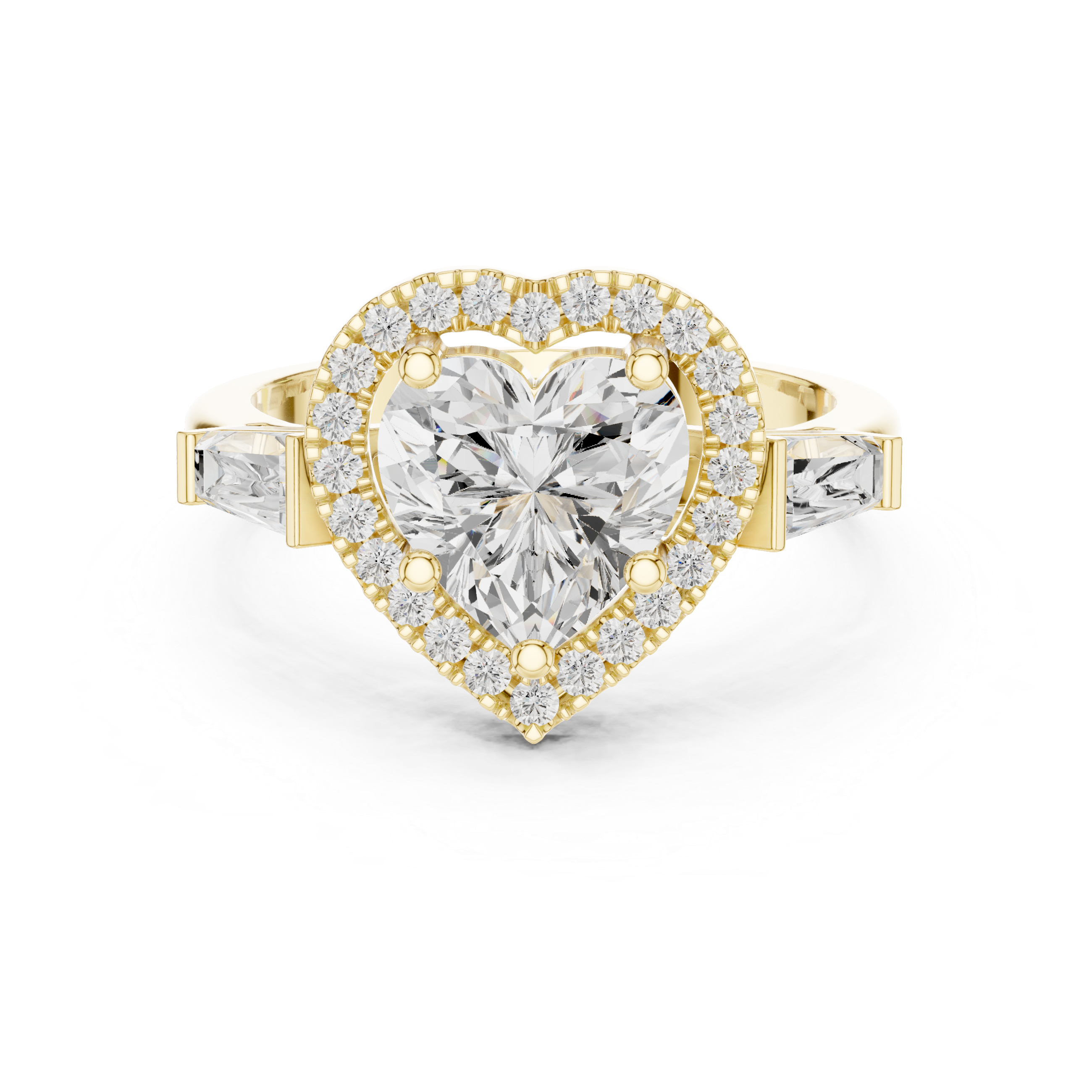 2.90 Carat Heart Cut Lab-Grown Diamond Solitaire Ring in 14K / 18K Gold , VVS1 Clarity – SGL Certified