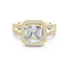 2.50 Carat Asscher Cut Lab-Grown Diamond Solitaire Engagement Ring