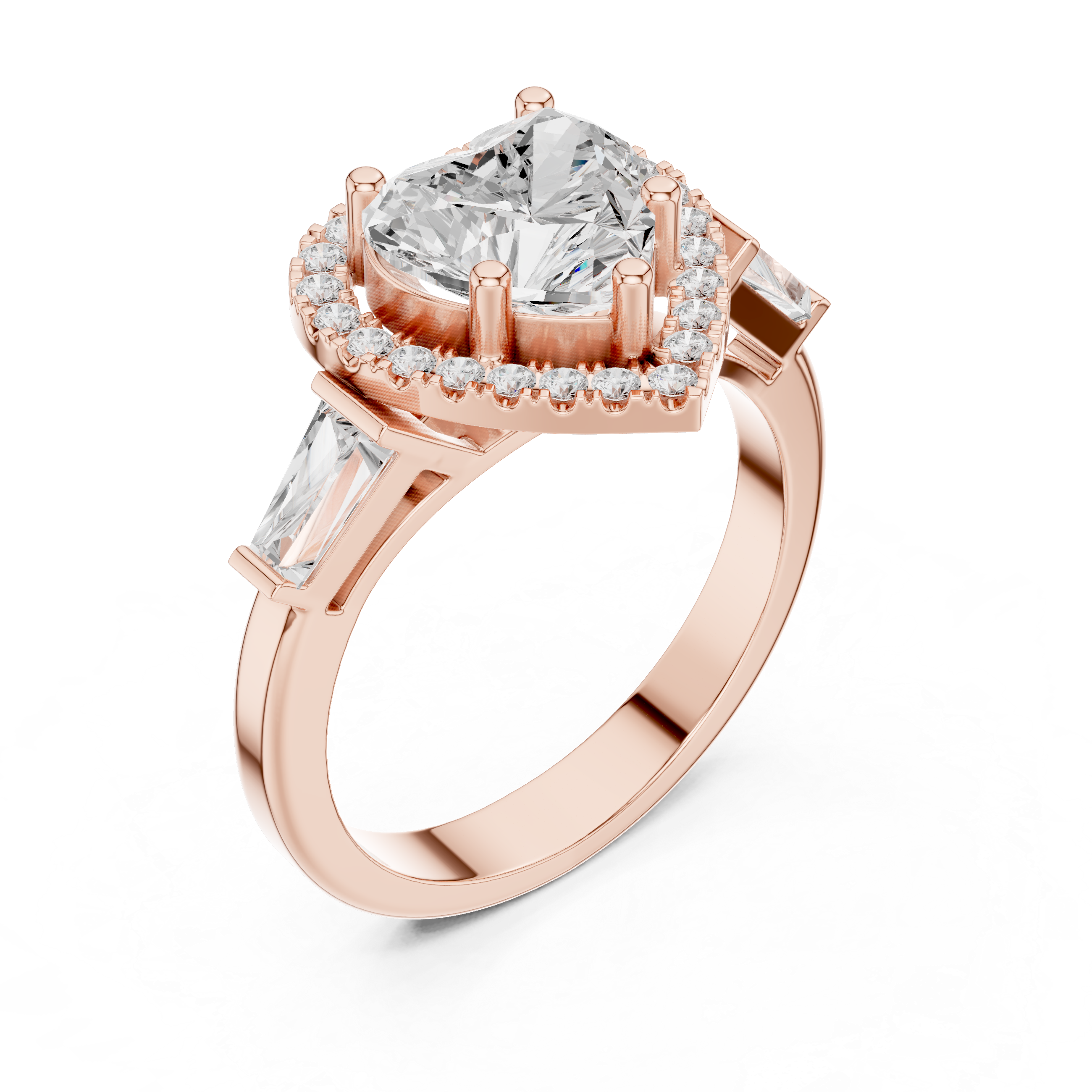 2.90 Carat Heart Cut Lab-Grown Diamond Solitaire Ring in 14K / 18K Gold , VVS1 Clarity – SGL Certified