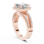 2.50 Carat Asscher Cut Lab-Grown Diamond Solitaire Engagement Ring