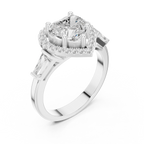 2.90 Carat Heart Cut Lab-Grown Diamond Solitaire Ring in 14K / 18K Gold , VVS1 Clarity – SGL Certified