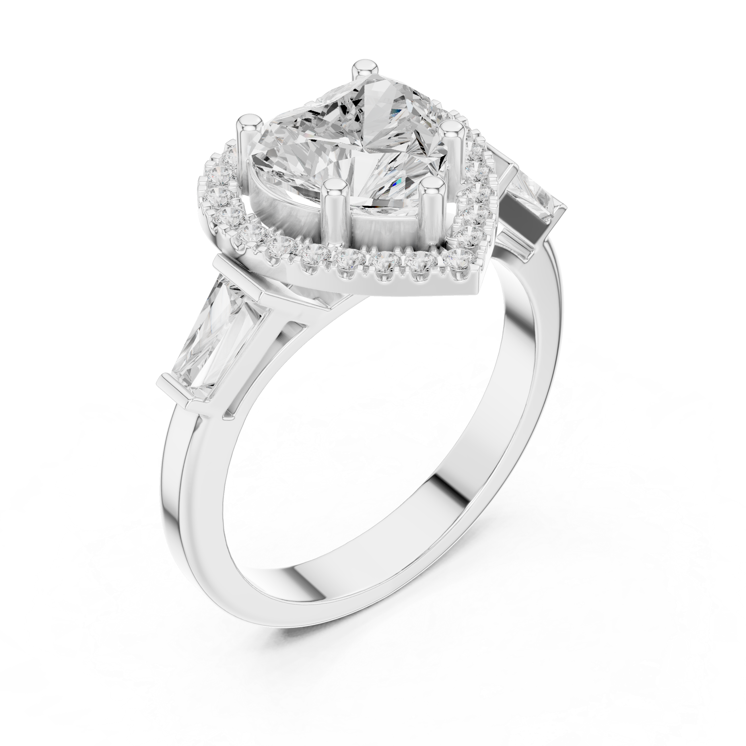 2.90 Carat Heart Cut Lab-Grown Diamond Solitaire Ring in 14K / 18K Gold , VVS1 Clarity – SGL Certified