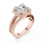 2.50 Carat Asscher Cut Lab-Grown Diamond Solitaire Engagement Ring