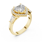 2.90 Carat Heart Cut Lab-Grown Diamond Solitaire Ring in 14K / 18K Gold , VVS1 Clarity – SGL Certified