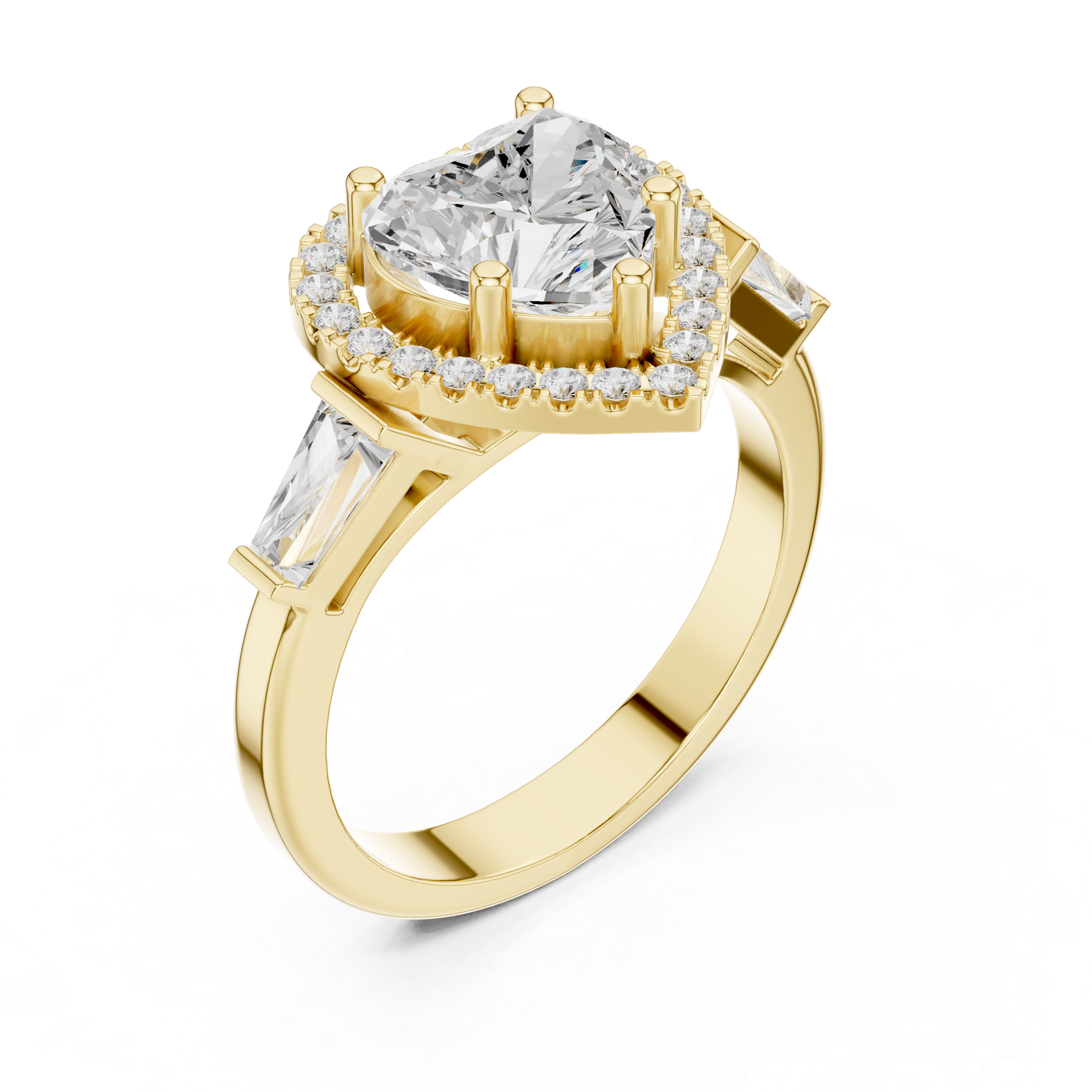 2.90 Carat Heart Cut Lab-Grown Diamond Solitaire Ring in 14K / 18K Gold , VVS1 Clarity – SGL Certified
