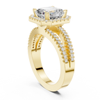 2.50 Carat Asscher Cut Lab-Grown Diamond Solitaire Engagement Ring