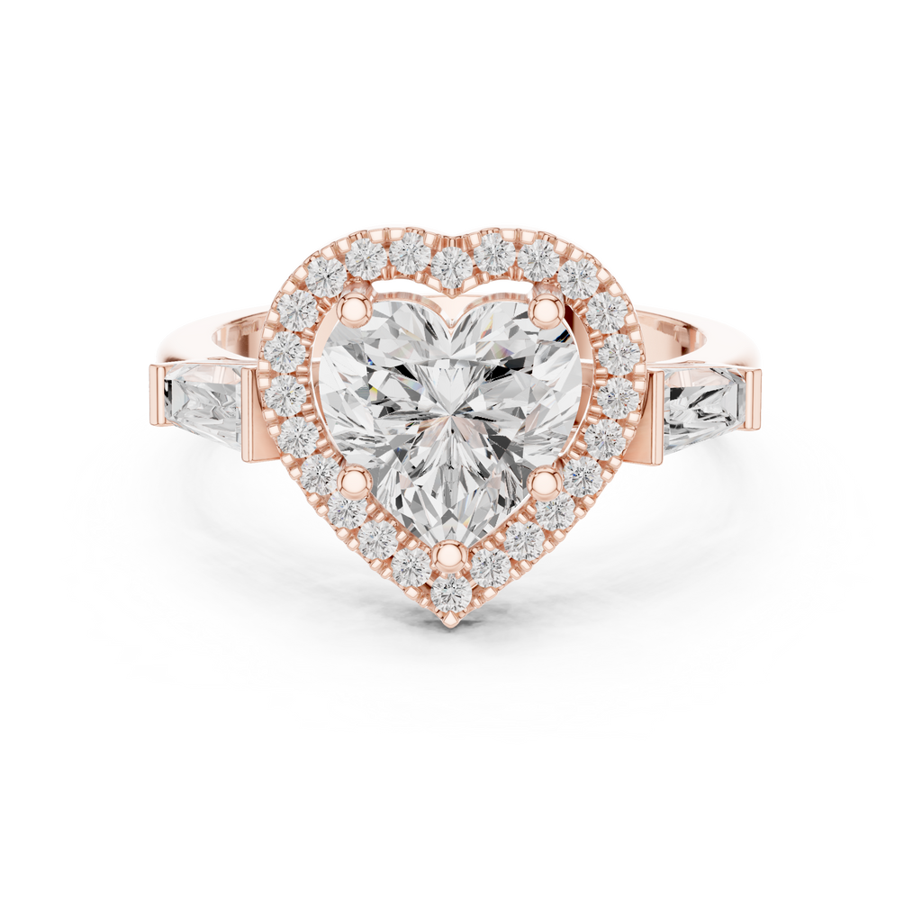 2.90 Carat Heart Cut Lab-Grown Diamond Solitaire Ring in 14K / 18K Gold , VVS1 Clarity – SGL Certified