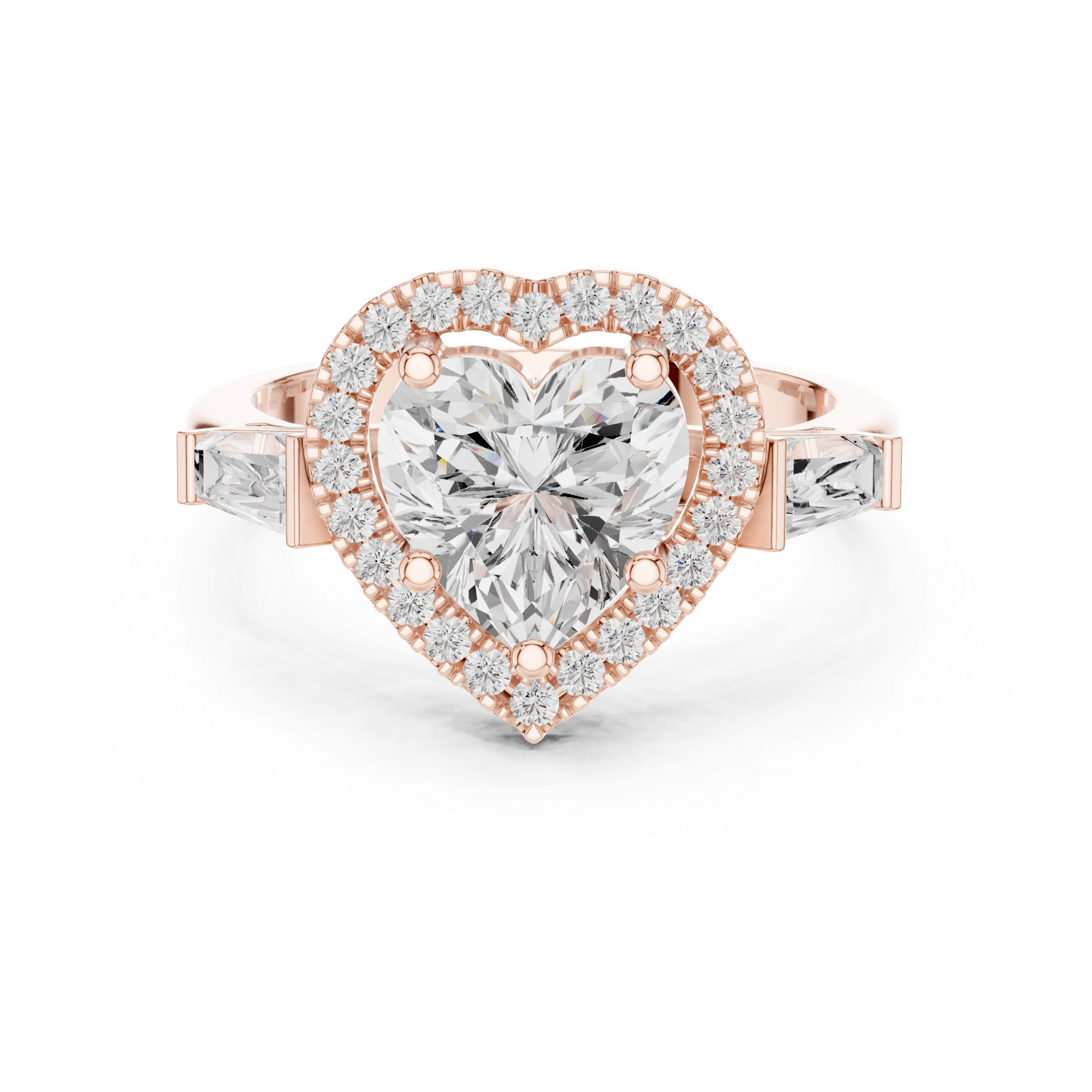 2.90 Carat Heart Cut Lab-Grown Diamond Solitaire Ring in 14K / 18K Gold , VVS1 Clarity – SGL Certified