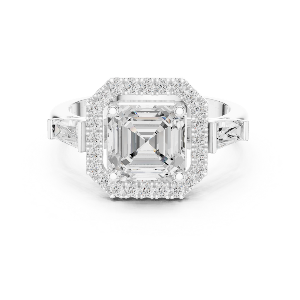 2.90 Carat Asscher Cut Lab-Grown Diamond Solitaire Ring in 14K / 18K Gold , VVS1 Clarity – SGL Certified