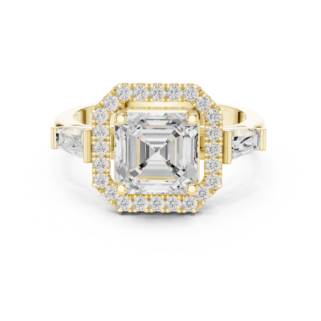 2.90 Carat Asscher Cut Lab-Grown Diamond Solitaire Ring in 14K / 18K Gold , VVS1 Clarity – SGL Certified