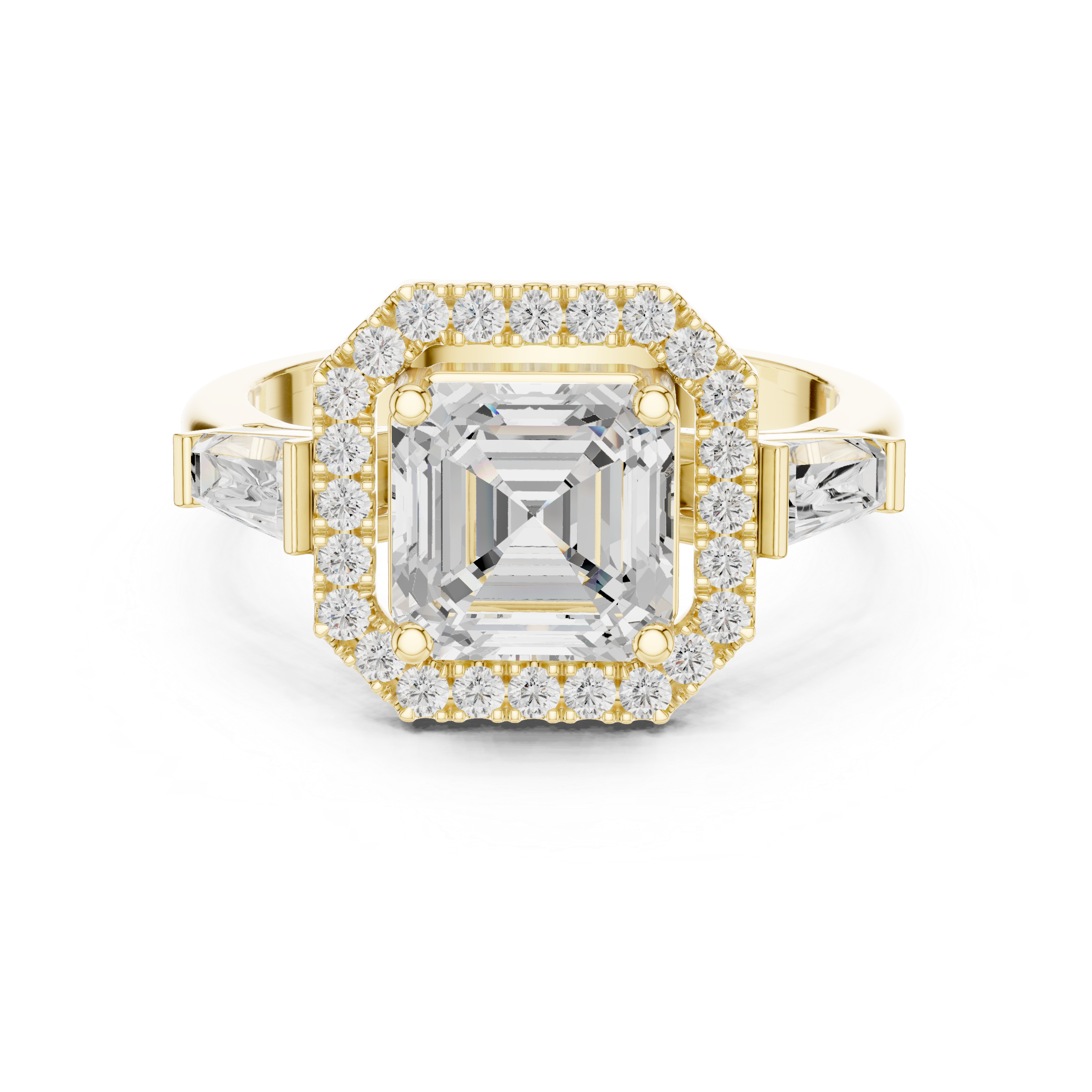 2.90 Carat Asscher Cut Lab-Grown Diamond Solitaire Ring in 14K / 18K Gold , VVS1 Clarity – SGL Certified