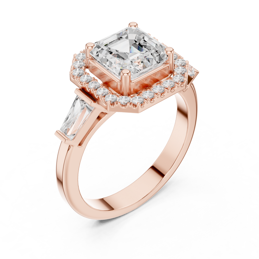 2.90 Carat Asscher Cut Lab-Grown Diamond Solitaire Ring in 14K / 18K Gold , VVS1 Clarity – SGL Certified