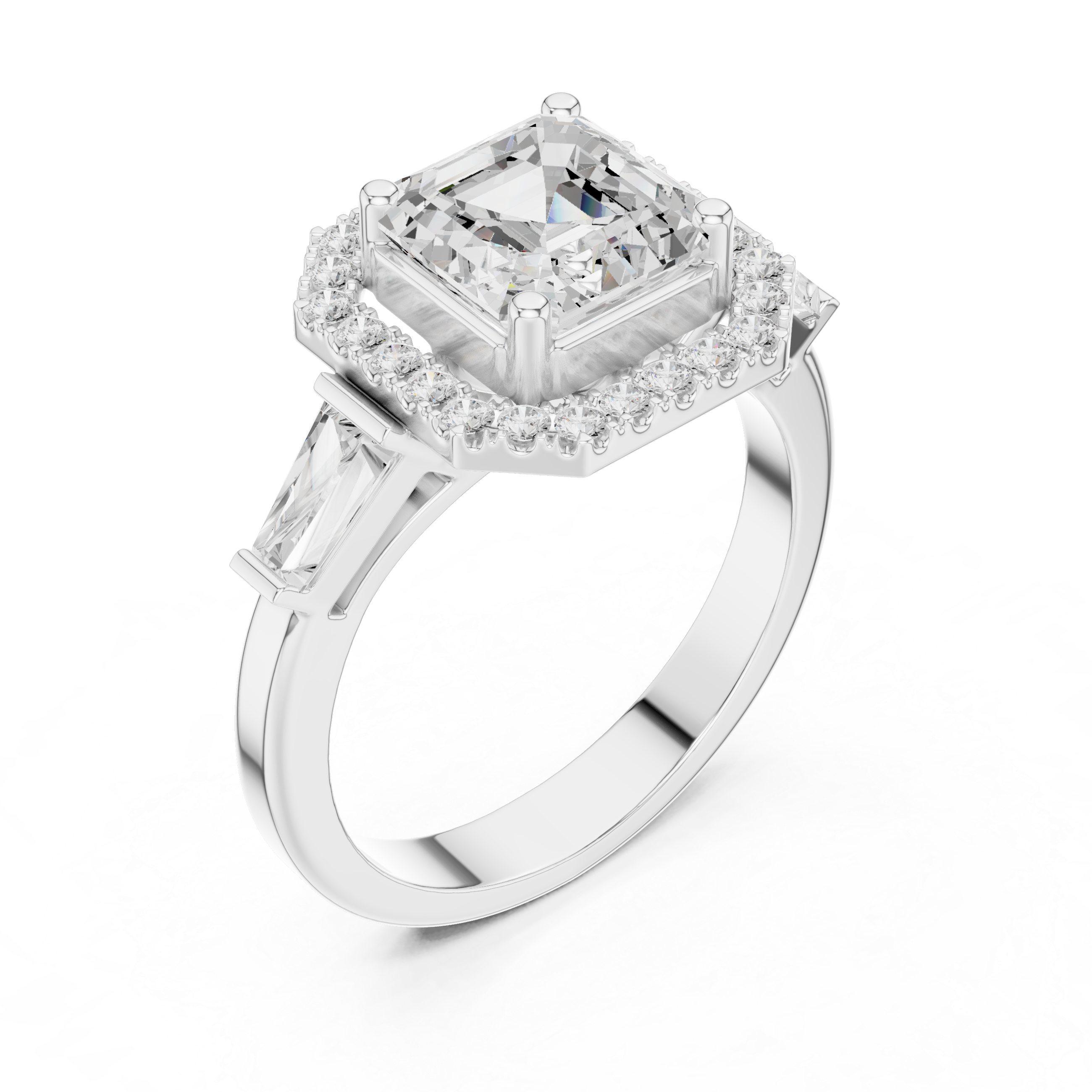 2.90 Carat Asscher Cut Lab-Grown Diamond Solitaire Ring in 14K / 18K Gold , VVS1 Clarity – SGL Certified