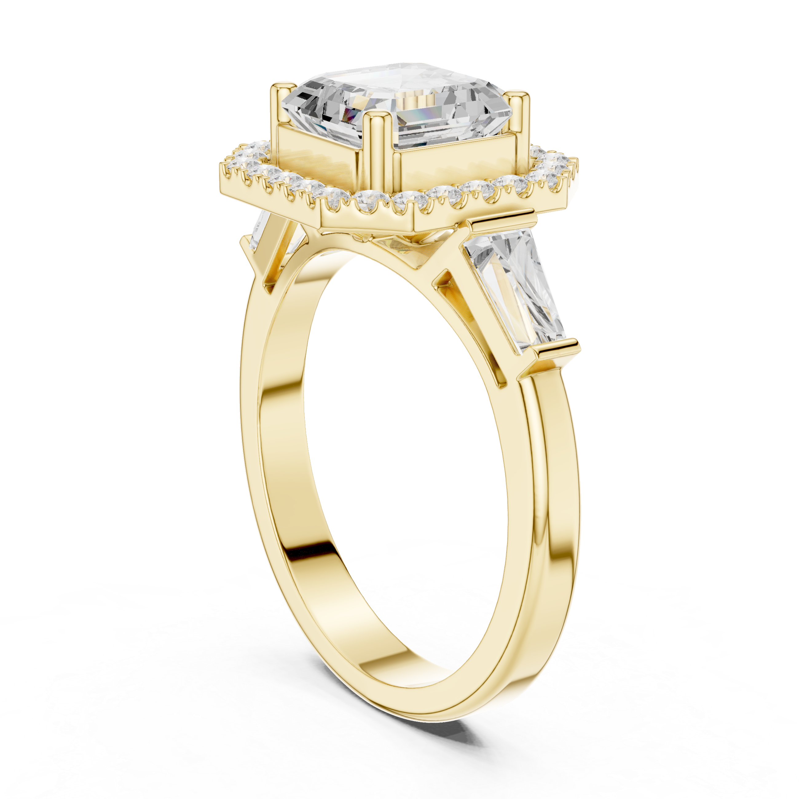 2.90 Carat Asscher Cut Lab-Grown Diamond Solitaire Ring in 14K / 18K Gold , VVS1 Clarity – SGL Certified