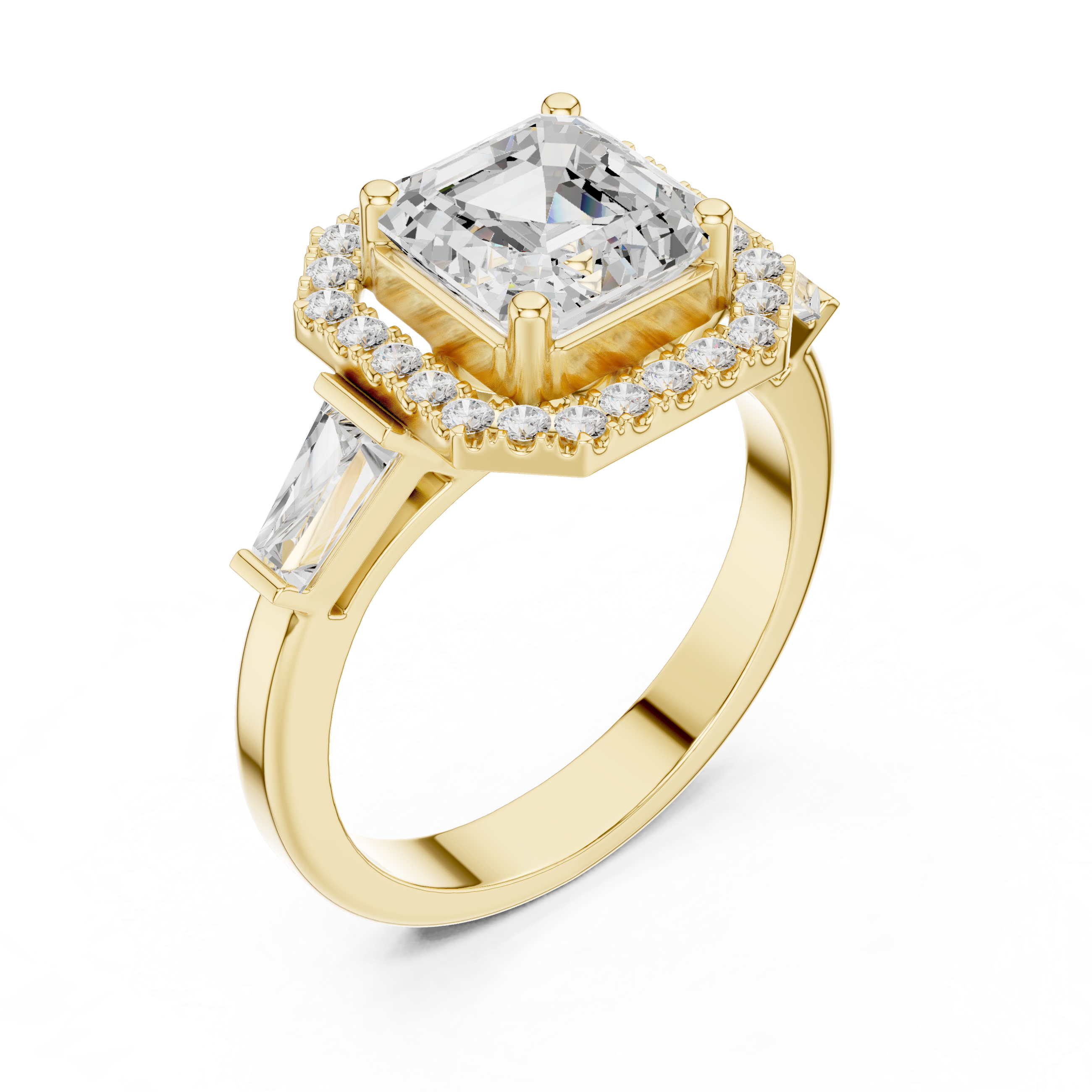 2.90 Carat Asscher Cut Lab-Grown Diamond Solitaire Ring in 14K / 18K Gold , VVS1 Clarity – SGL Certified