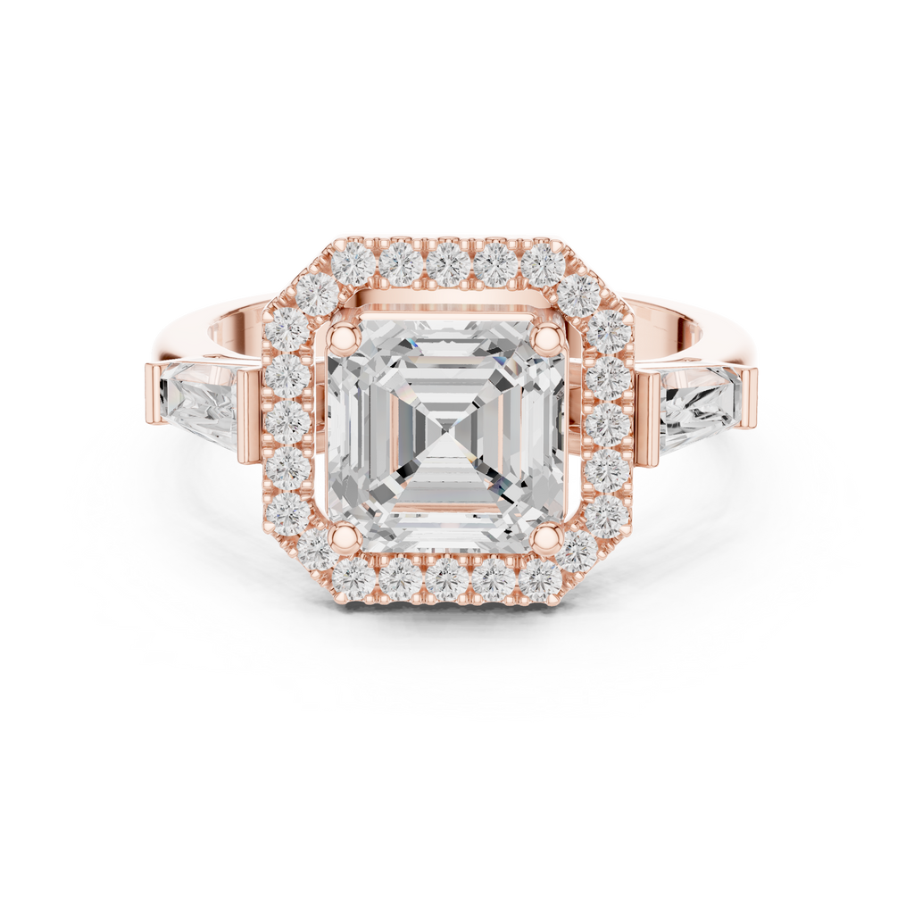 2.90 Carat Asscher Cut Lab-Grown Diamond Solitaire Ring in 14K / 18K Gold , VVS1 Clarity – SGL Certified