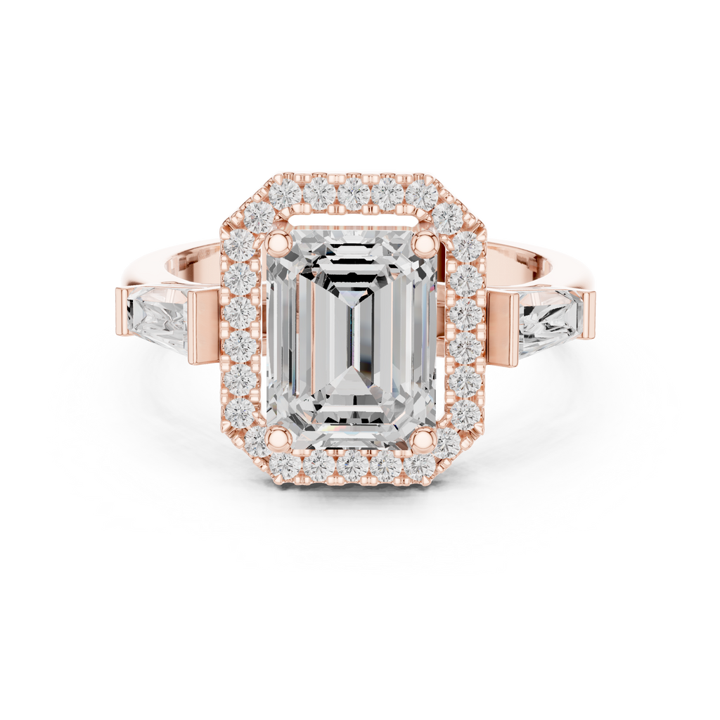 2.90 Carat Emerald Cut Lab-Grown Diamond Solitaire Ring in 14K / 18K Gold , VVS1 Clarity – SGL Certified