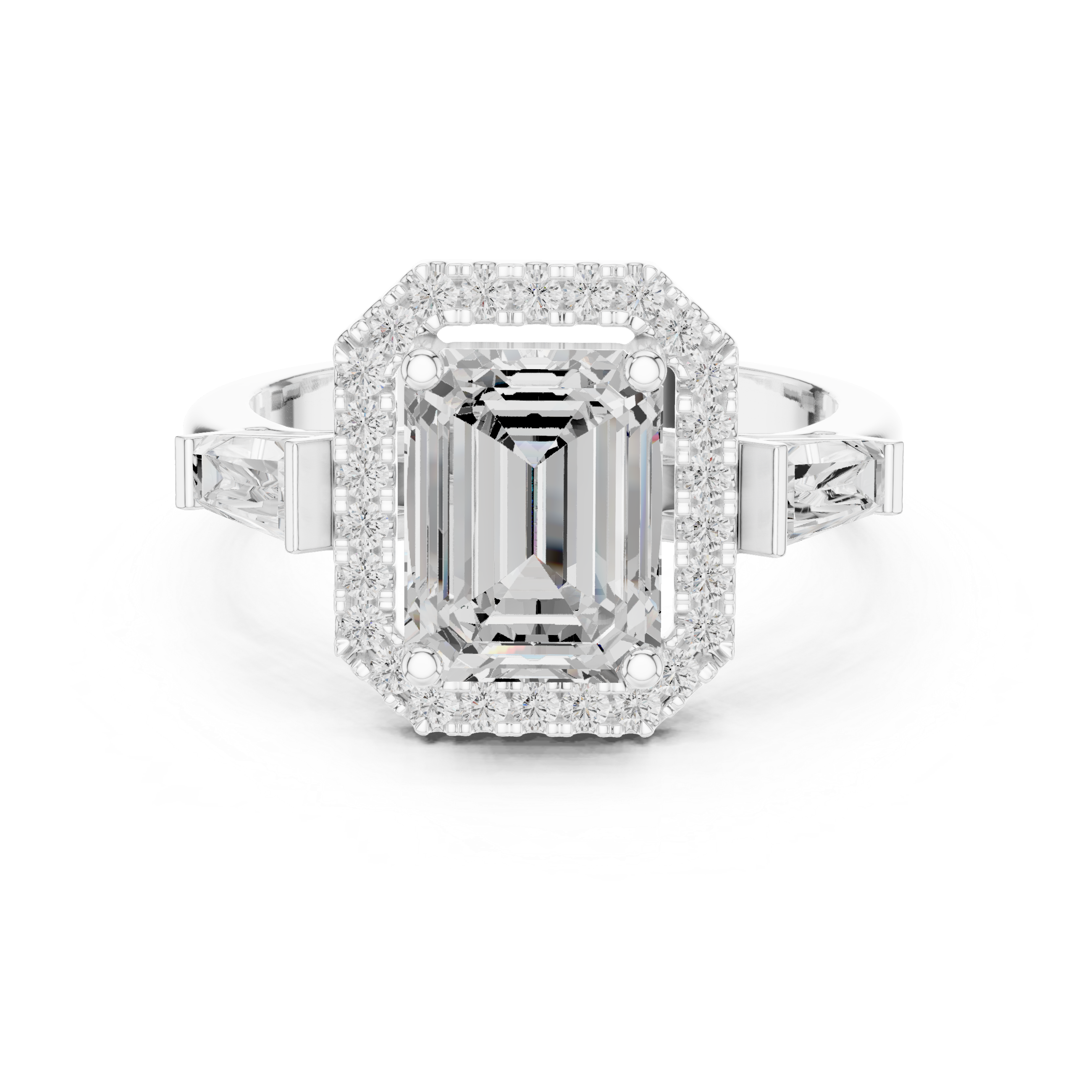 2.90 Carat Emerald Cut Lab-Grown Diamond Solitaire Ring in 14K / 18K Gold , VVS1 Clarity – SGL Certified