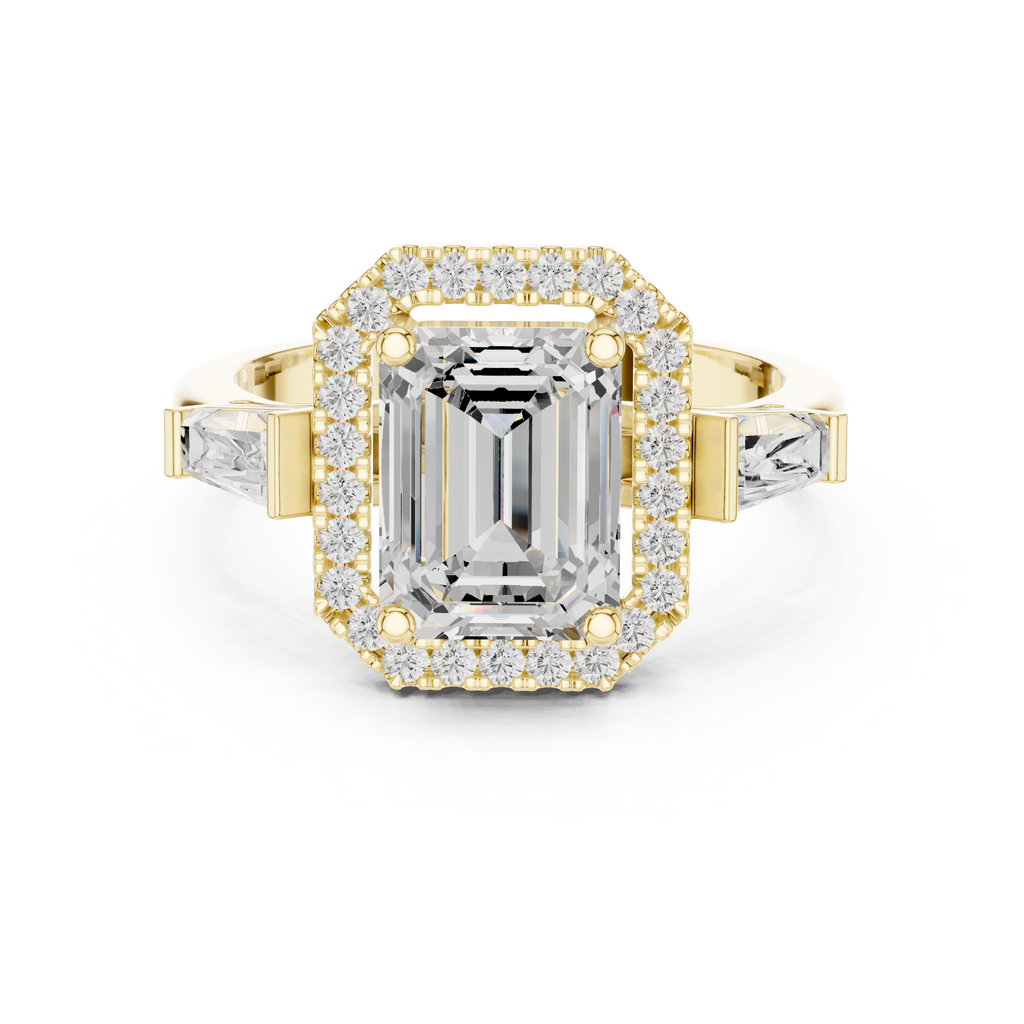 2.90 Carat Emerald Cut Lab-Grown Diamond Solitaire Ring in 14K / 18K Gold , VVS1 Clarity – SGL Certified