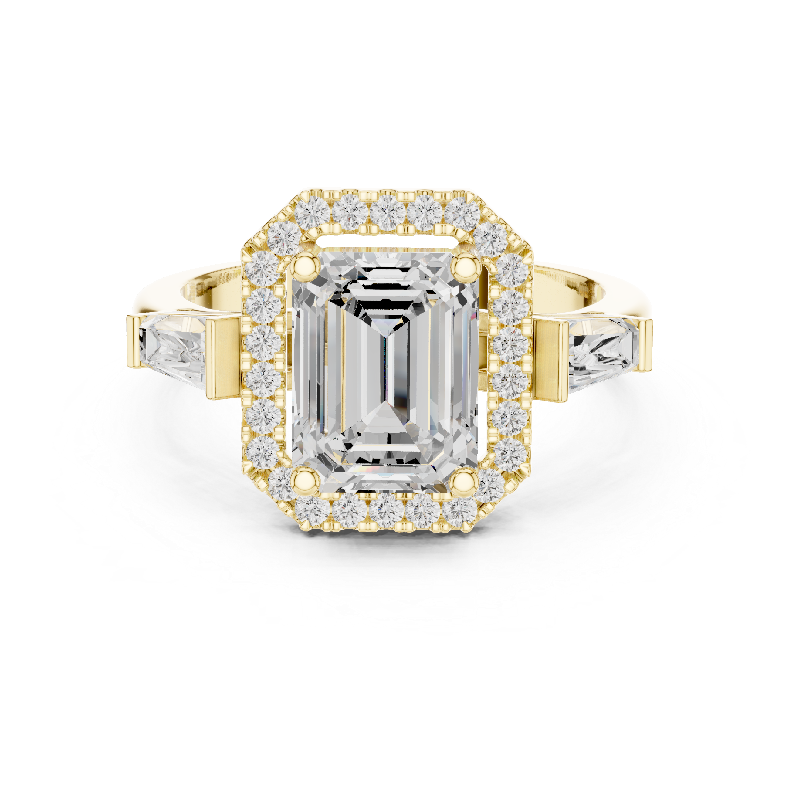 2.90 Carat Emerald Cut Lab-Grown Diamond Solitaire Ring in 14K / 18K Gold , VVS1 Clarity – SGL Certified