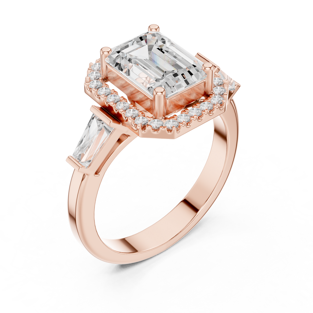 2.90 Carat Emerald Cut Lab-Grown Diamond Solitaire Ring in 14K / 18K Gold , VVS1 Clarity – SGL Certified