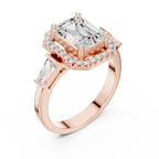 2.90 Carat Emerald Cut Lab-Grown Diamond Solitaire Ring in 14K / 18K Gold , VVS1 Clarity – SGL Certified