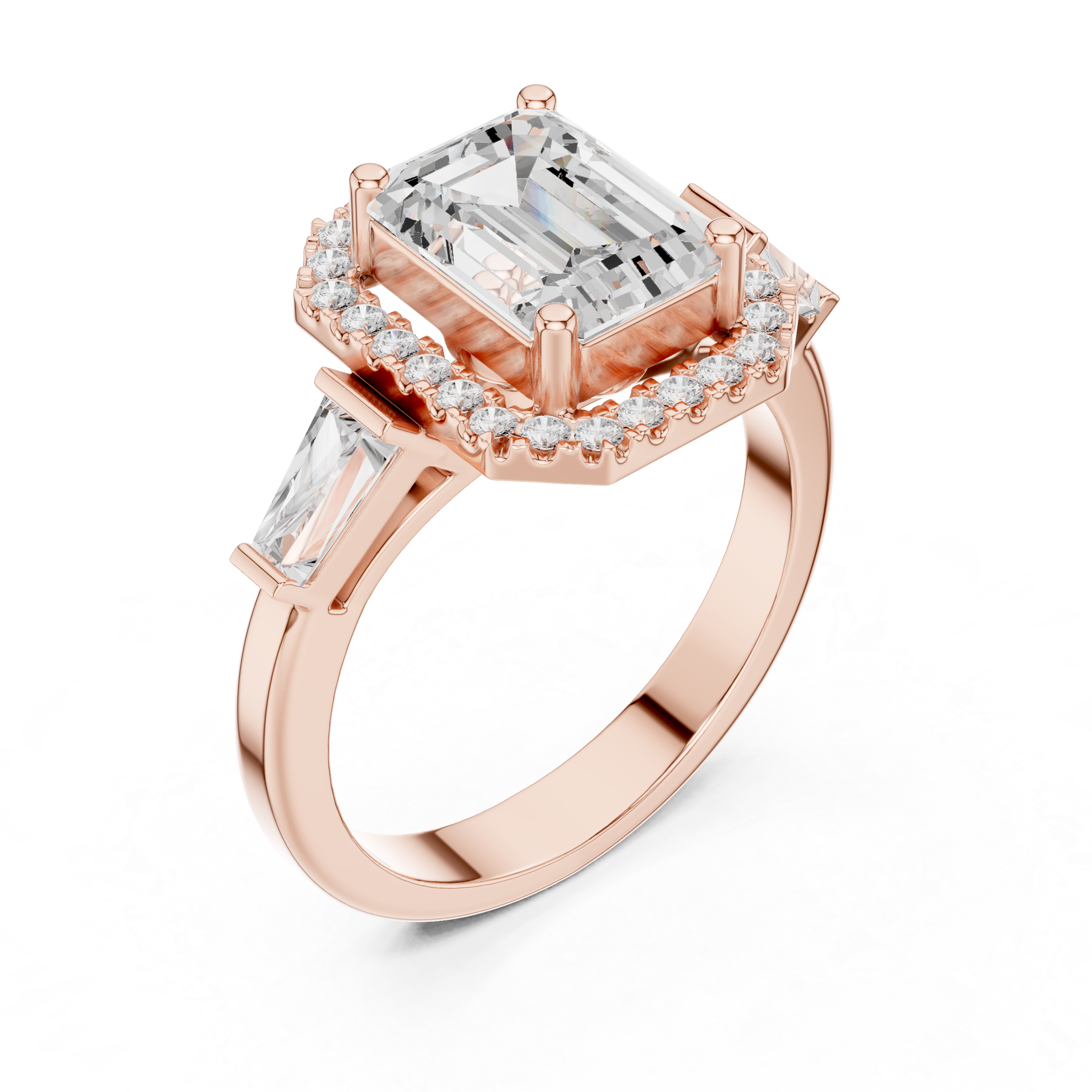 2.90 Carat Emerald Cut Lab-Grown Diamond Solitaire Ring in 14K / 18K Gold , VVS1 Clarity – SGL Certified