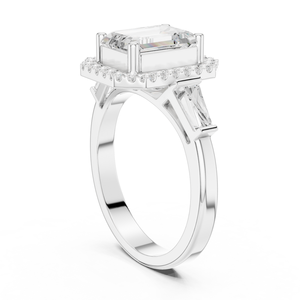 2.90 Carat Emerald Cut Lab-Grown Diamond Solitaire Ring in 14K / 18K Gold , VVS1 Clarity – SGL Certified