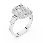 2.90 Carat Emerald Cut Lab-Grown Diamond Solitaire Ring in 14K / 18K Gold , VVS1 Clarity – SGL Certified
