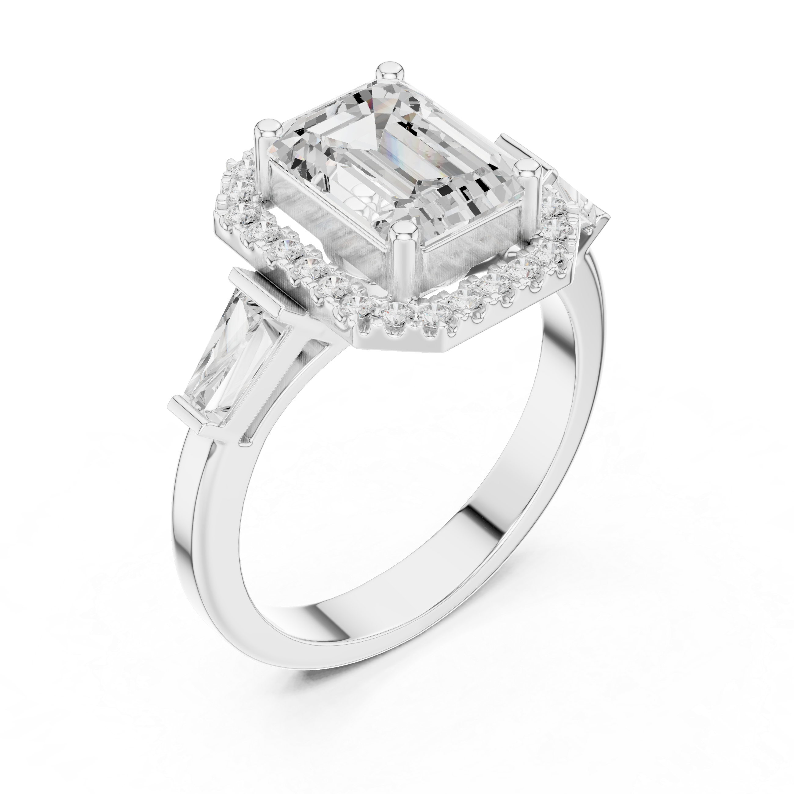 2.90 Carat Emerald Cut Lab-Grown Diamond Solitaire Ring in 14K / 18K Gold , VVS1 Clarity – SGL Certified