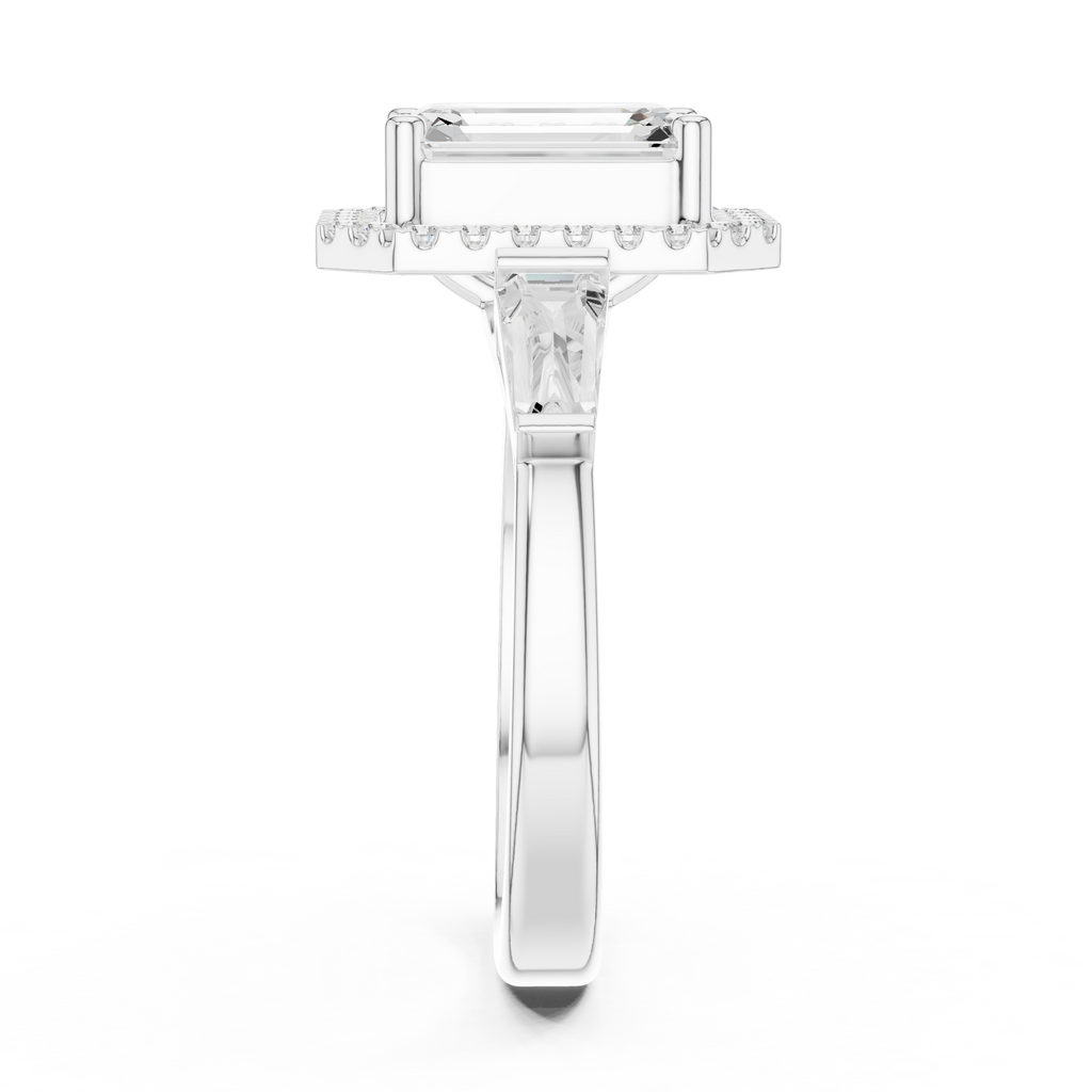 2.90 Carat Emerald Cut Lab-Grown Diamond Solitaire Ring in 14K / 18K Gold , VVS1 Clarity – SGL Certified