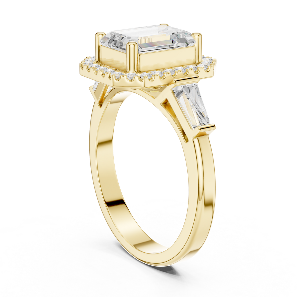 2.90 Carat Emerald Cut Lab-Grown Diamond Solitaire Ring in 14K / 18K Gold , VVS1 Clarity – SGL Certified