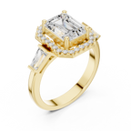2.90 Carat Emerald Cut Lab-Grown Diamond Solitaire Ring in 14K / 18K Gold , VVS1 Clarity – SGL Certified