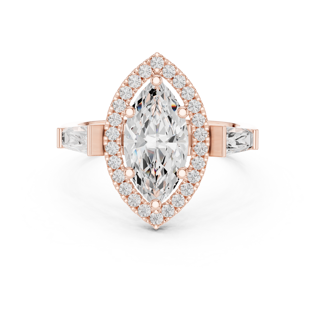 2.90 Carat Marquise Cut Lab-Grown Diamond Solitaire Ring in 14K / 18K Gold r, VVS1 Clarity – SGL Certified
