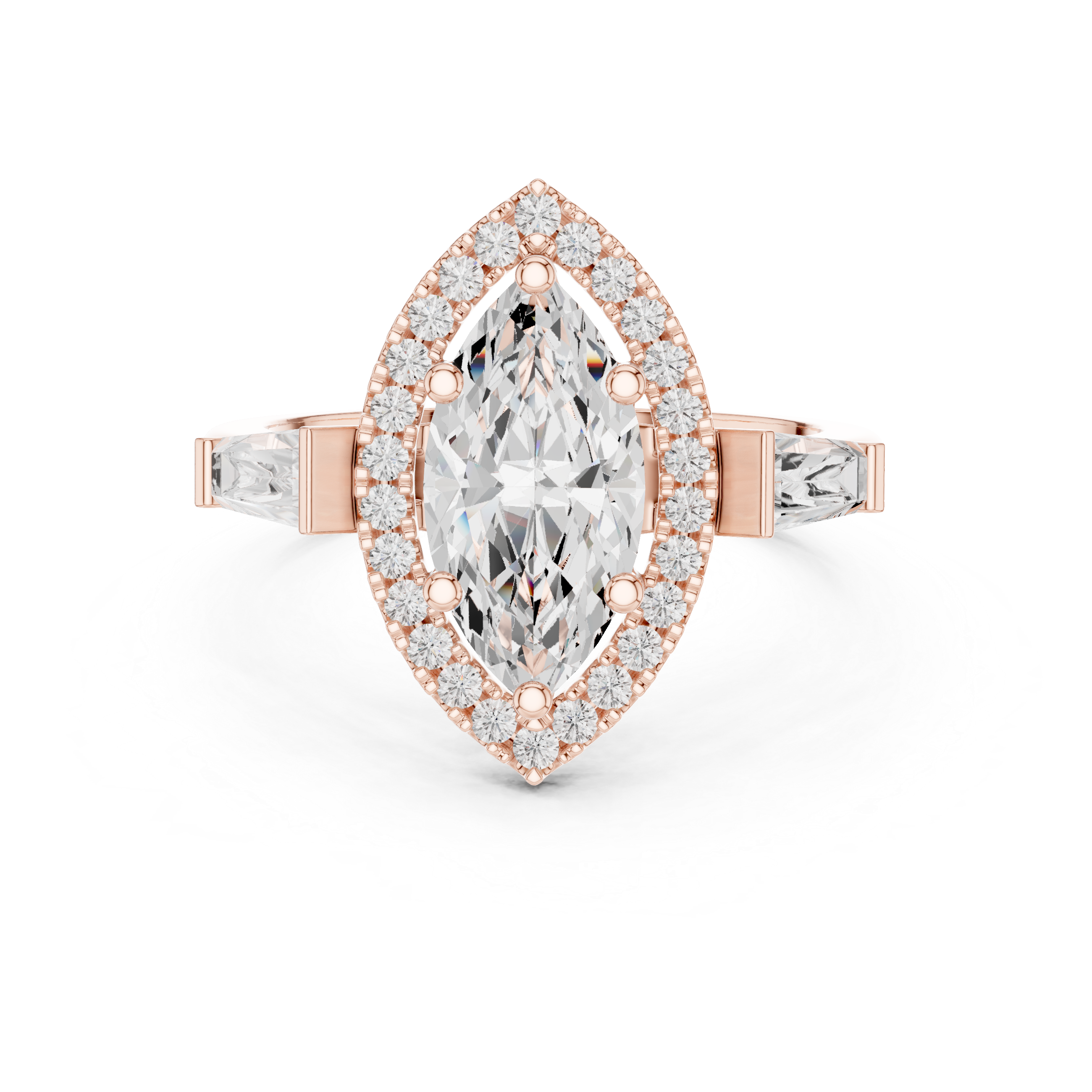 2.90 Carat Marquise Cut Lab-Grown Diamond Solitaire Ring in 14K / 18K Gold r, VVS1 Clarity – SGL Certified