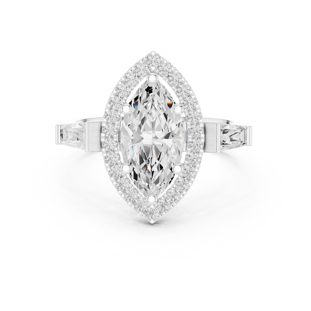 2.90 Carat Marquise Cut Lab-Grown Diamond Solitaire Ring in 14K / 18K Gold r, VVS1 Clarity – SGL Certified