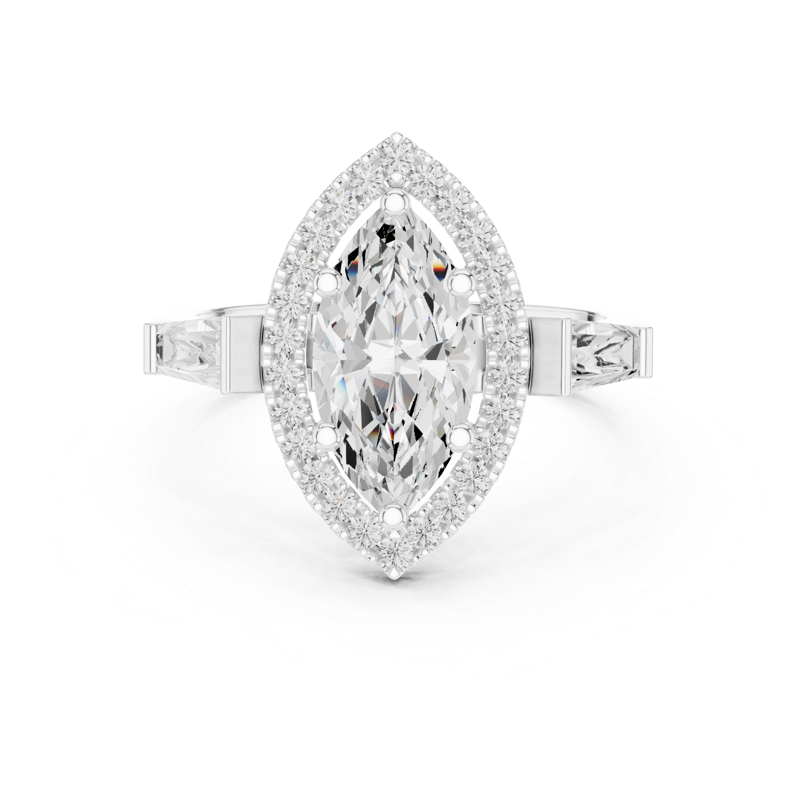 2.90 Carat Marquise Cut Lab-Grown Diamond Solitaire Ring in 14K / 18K Gold r, VVS1 Clarity – SGL Certified
