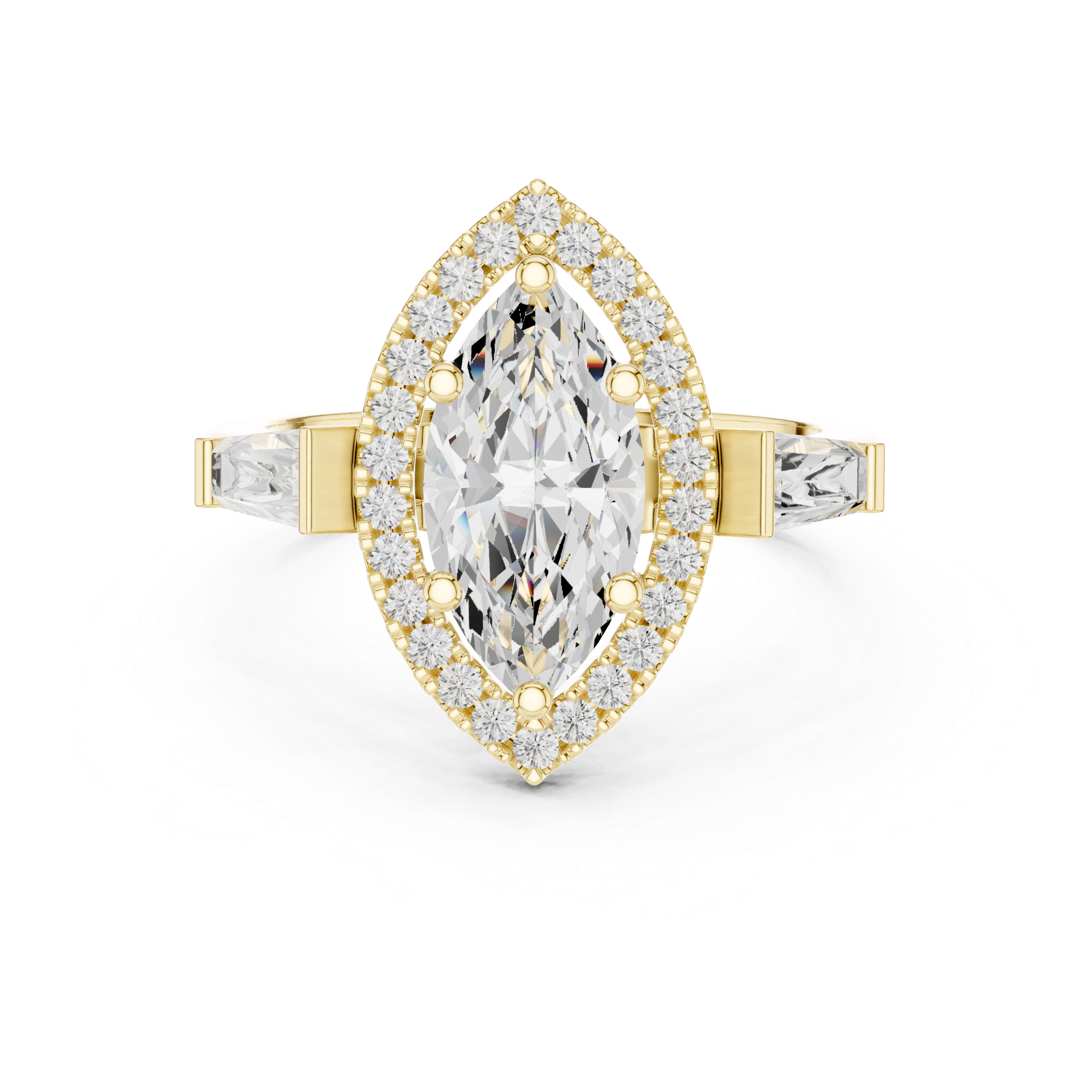 2.90 Carat Marquise Cut Lab-Grown Diamond Solitaire Ring in 14K / 18K Gold r, VVS1 Clarity – SGL Certified
