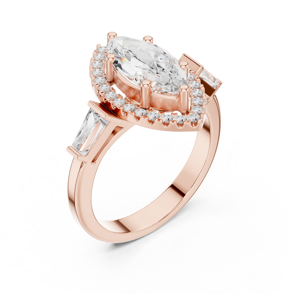 2.90 Carat Marquise Cut Lab-Grown Diamond Solitaire Ring in 14K / 18K Gold r, VVS1 Clarity – SGL Certified