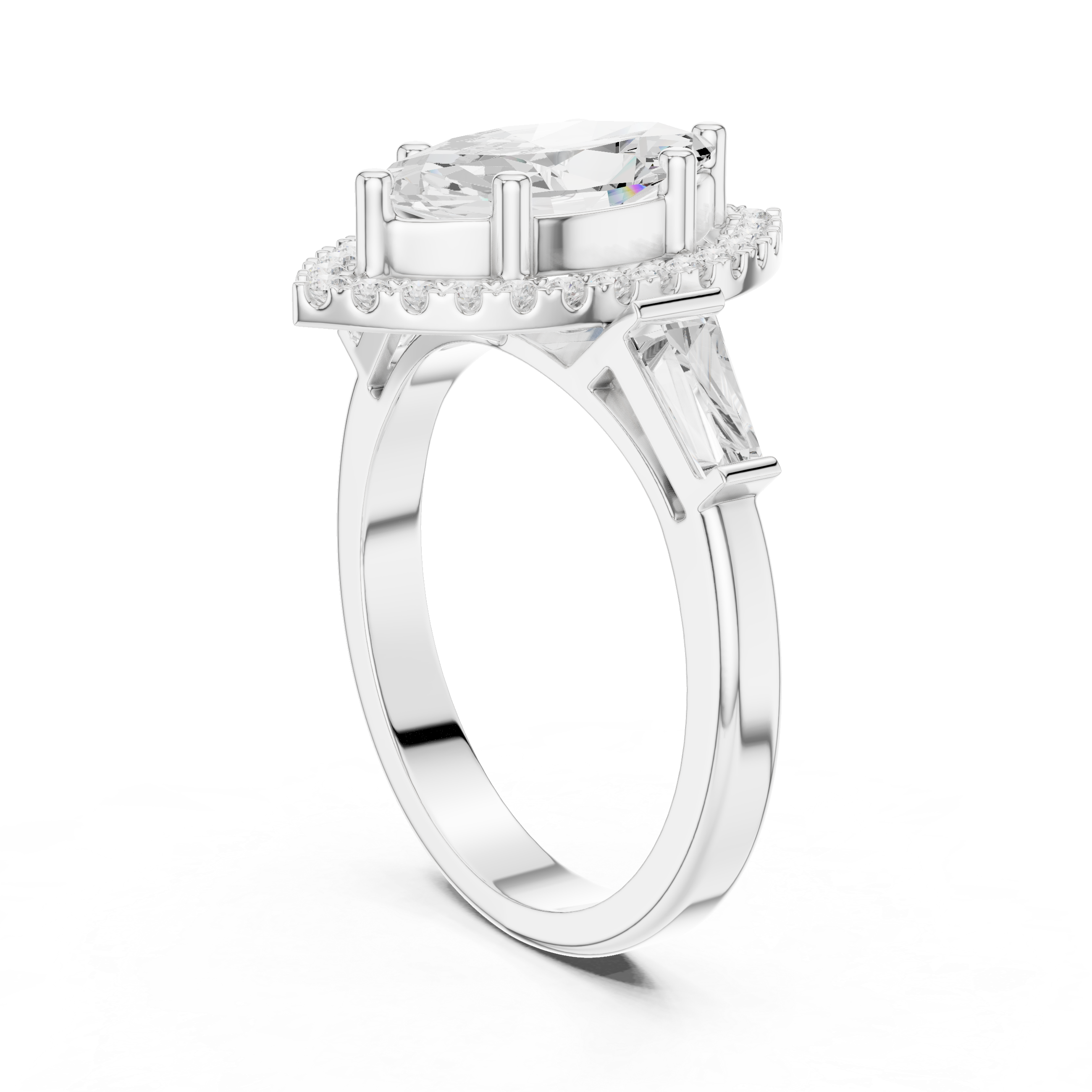2.90 Carat Marquise Cut Lab-Grown Diamond Solitaire Ring in 14K / 18K Gold r, VVS1 Clarity – SGL Certified
